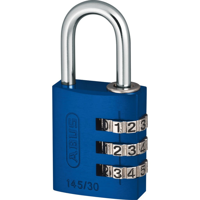 Cadenas à combianison à 3 chiffres 30mm bleu