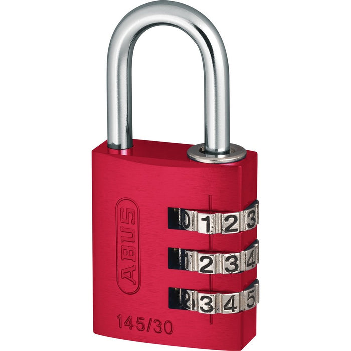 Cadenas à combianison à 3 chiffres 30mm rouge