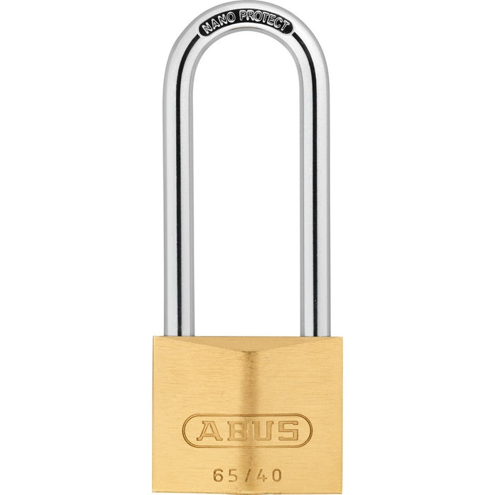 Cadenas à clé en laiton NANO PROTECT à arceau long 40mm