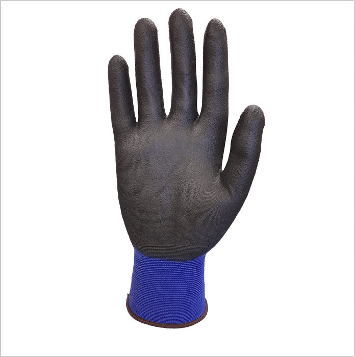 Gants en microfibres de nylon cal. 18, enduits micro-mousse PU