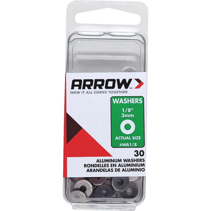 Rondelle plate en aluminium 1/8" - Paquet de 30