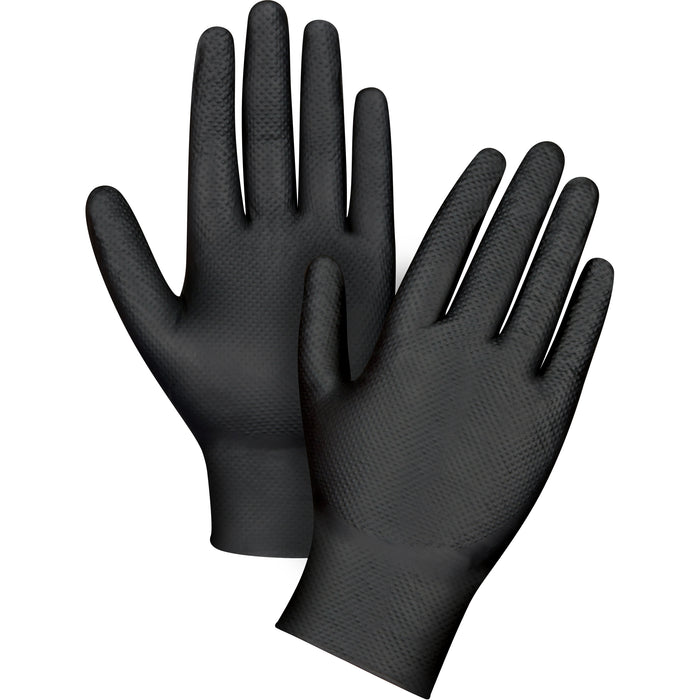 Bte. 50 Gants en nitrile noir robuste, 8 mils