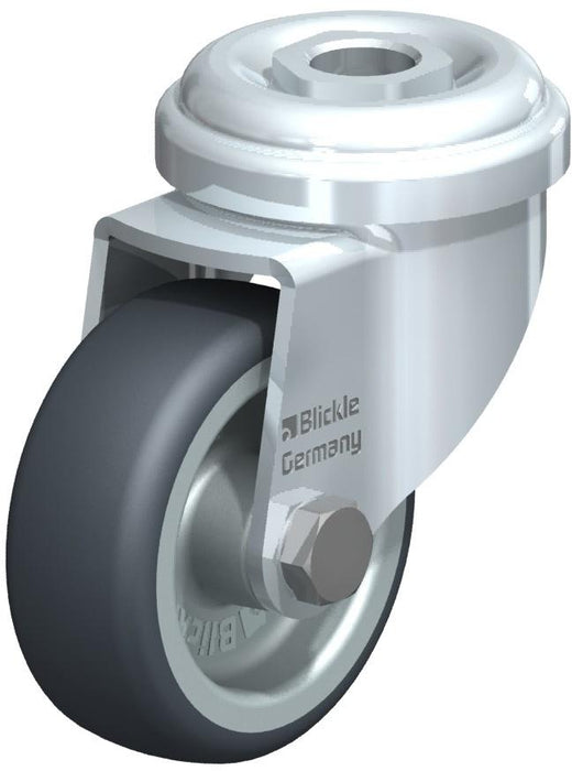 Roulette pivotante 2" en TPE, capacité 110 lb