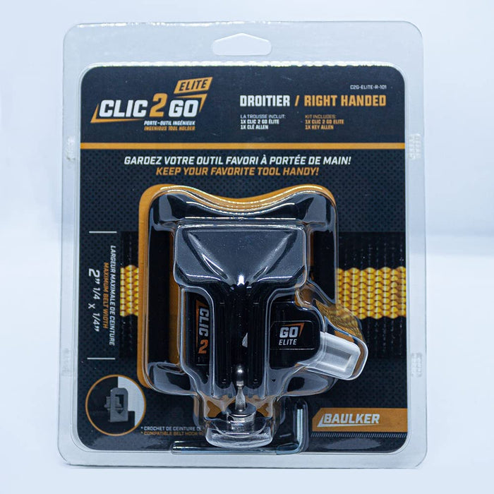 Porte-outil ingénieux Clic 2 Go, droit