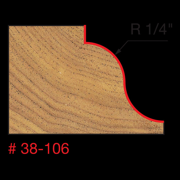 Mèche à doucine romaine 1-5/8" (x23/32") à tige 1/2"