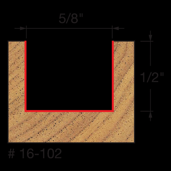 Mèche à mortaiser (5/8"x1/2") à tige 1/4"
