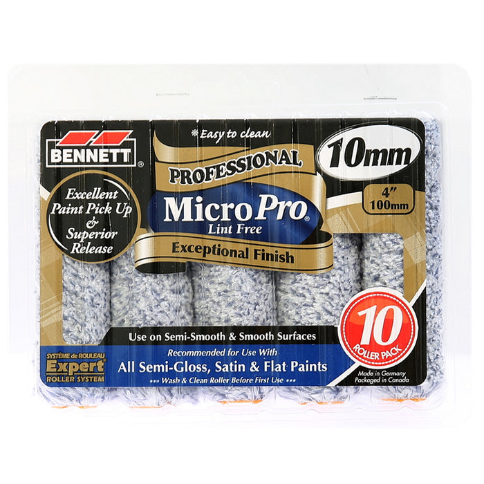 Paquet de 10 recharges pour mini-rouleau 4" 10mm