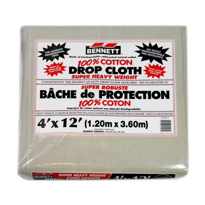 Paquet de deux bâches en coton super robustes - 4' X 12'