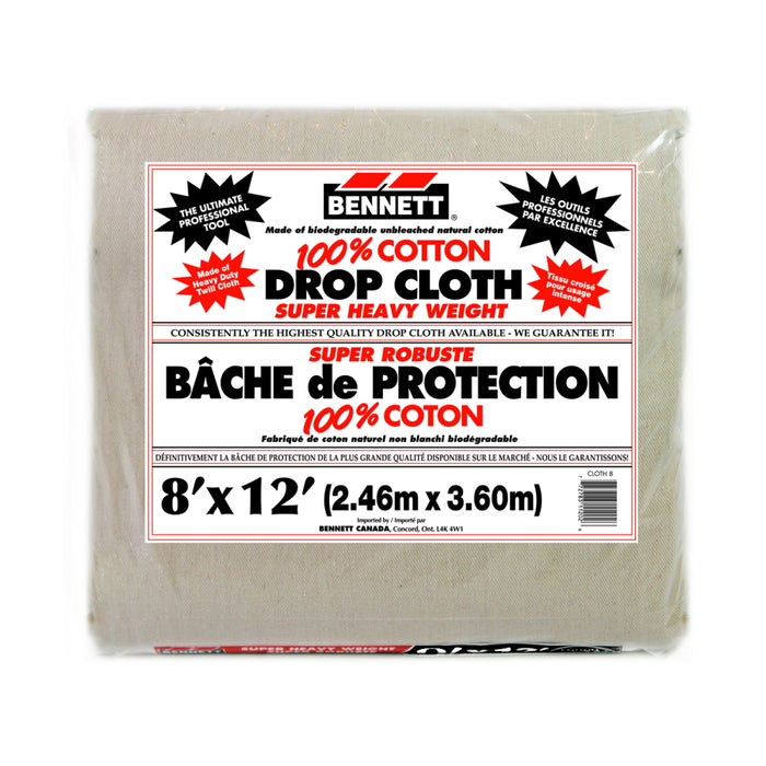 Bâche en coton super robuste - 8' X 12'