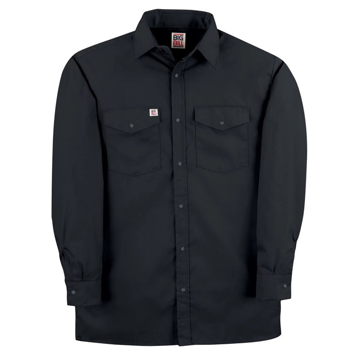 Chemise à manches longues, à boutons-pression