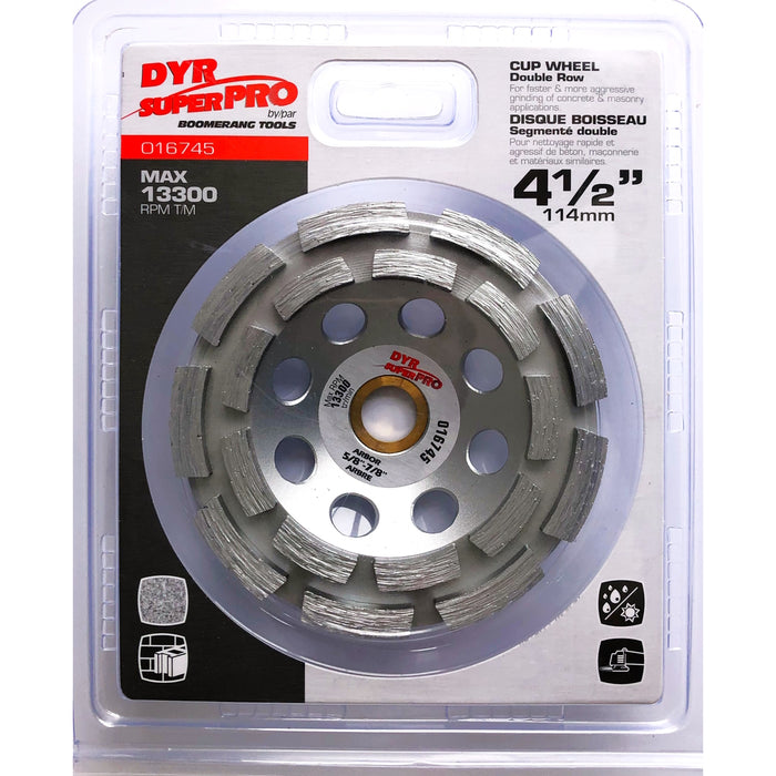 Meule boisseau DYR SUPERPRO 4-1/2" (Double)