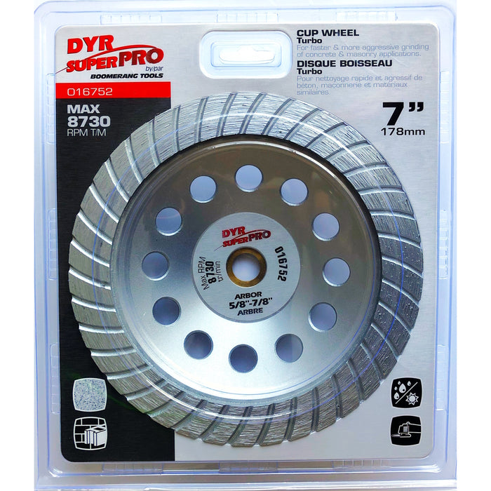 Meule boisseau DYR SUPERPRO 7" (Turbo)