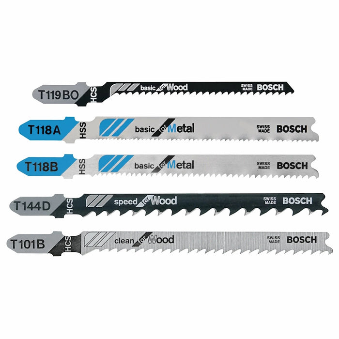 Ensemble de 5 lames de scie sauteuse