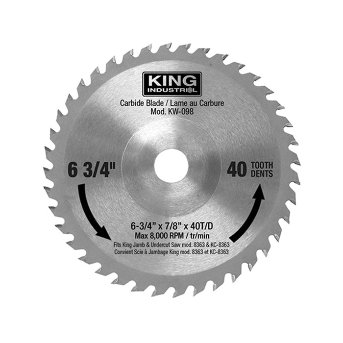 Lame au carbure 6-3/4" (pour King KC-8363)