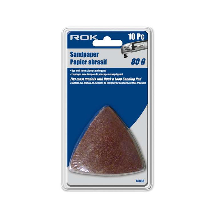 Pqt. 10 feuilles abrasives à grain 80