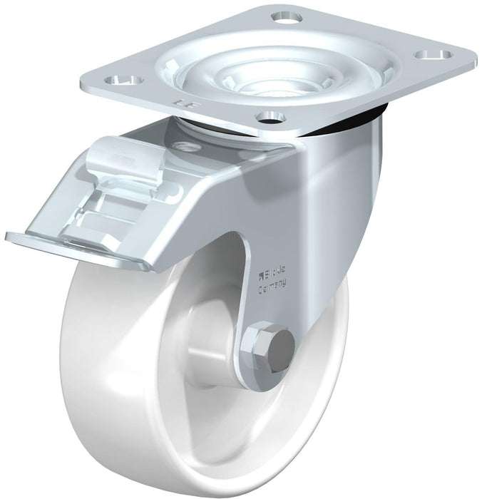 Roulette pivotante à frein 4" en nylon, capacité 330 lb