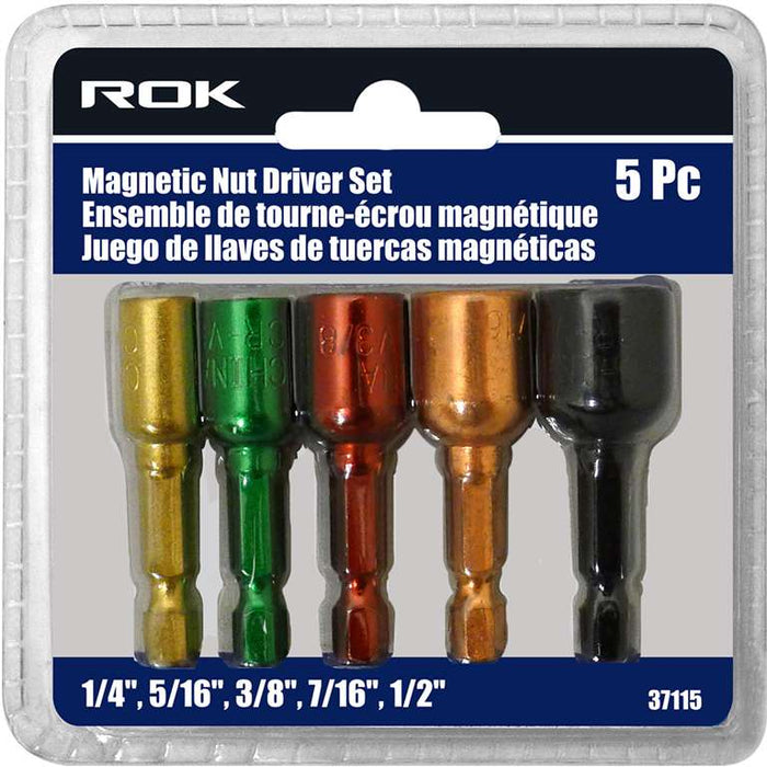 Ens. 5 embouts à douille magnétiques (1/4" à 1/2")