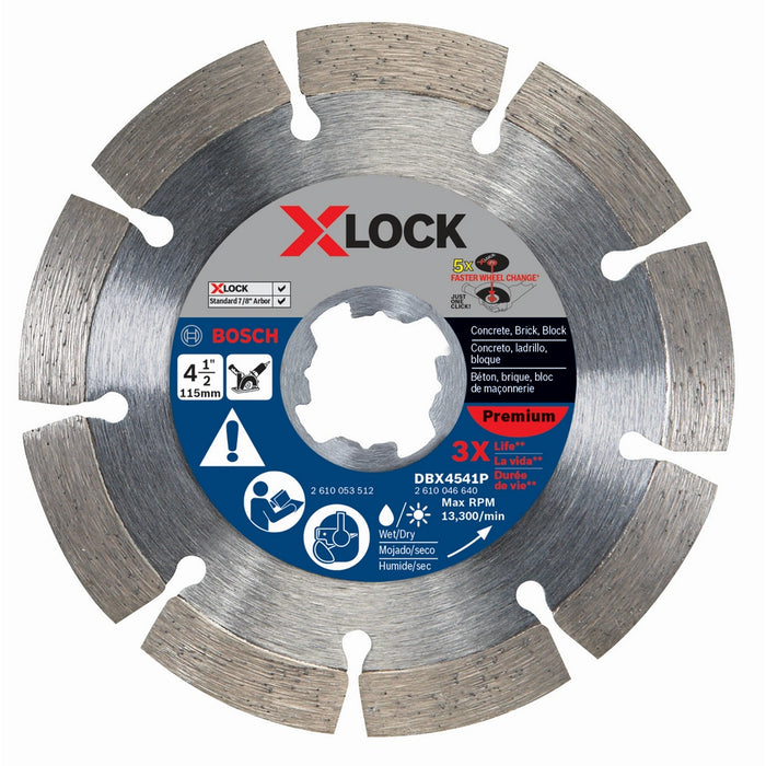 Lame diamantée segmentée X-LOCK 4-1/2"