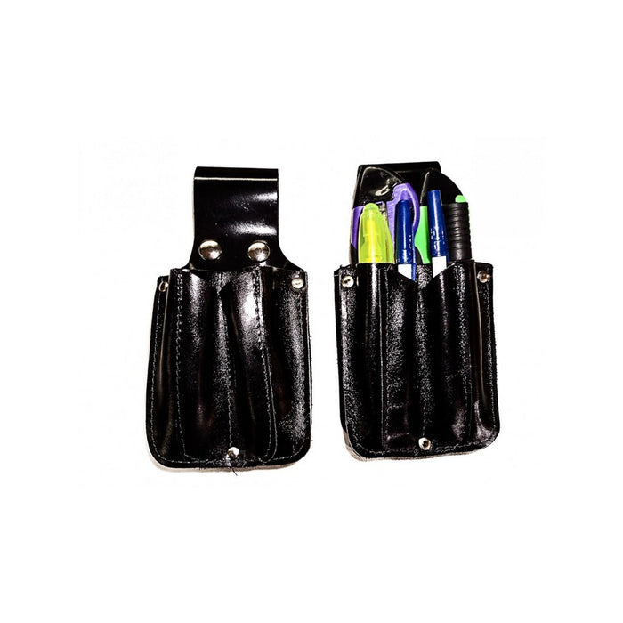 Étui à crayons avec attache double (Noir)