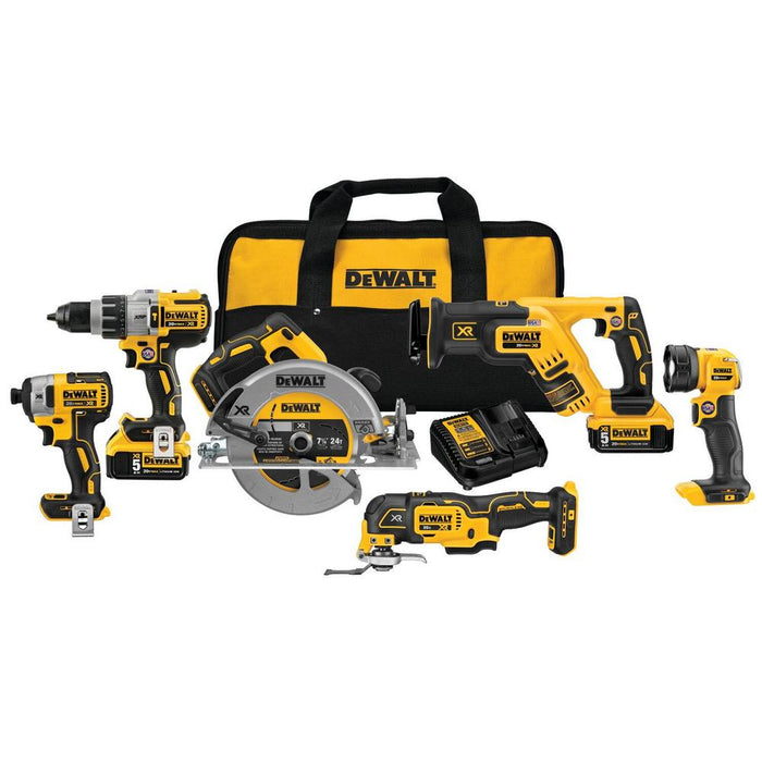 Ens. 6 outils DEWALT® 20V MAX* XR® avec 2 batteries 5.0Ah