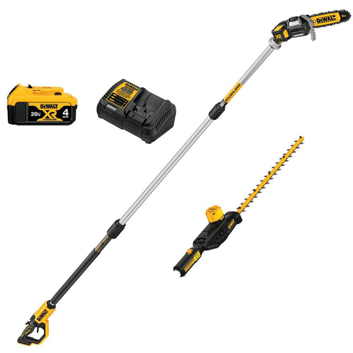 Ens. Scie sur pôle extensible 20V MAX* avec taille-haie