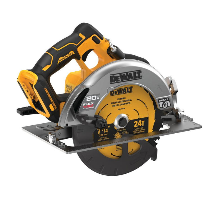 Scie circulaire 7-1/4" 20V MAX* FLEXVOLT® Advantage™ (Outil seulement)