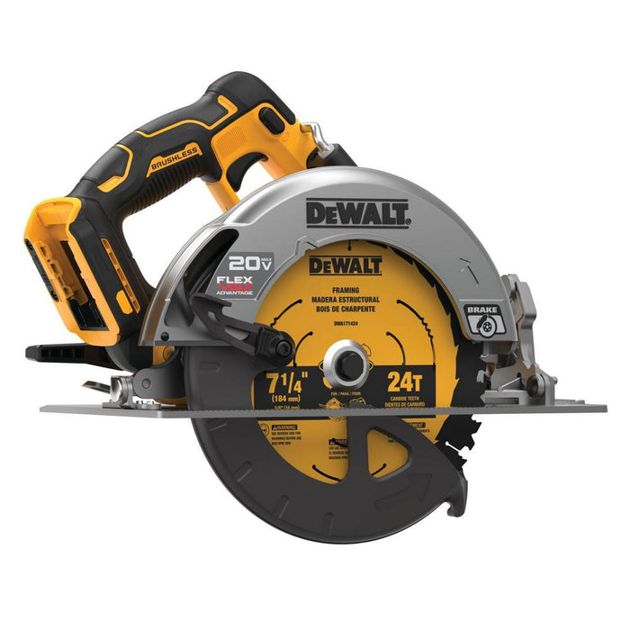 Scie circulaire 7-1/4" 20V MAX* FLEXVOLT® Advantage™ (Outil seulement)