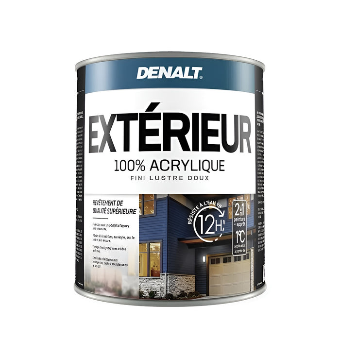 Peinture extérieure 100% acrylique - Base 1 - Lustre doux - 3.78 L
