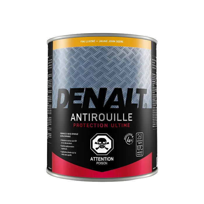 Peinture antirouille à l'huile - Denalt - Jaune John Deere - Fini lustré - 899 mL