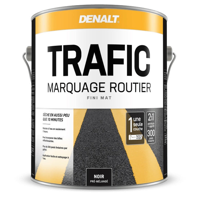 Peinture pour la signalisation à base d'eau - Noir - Mat - 3.78 L