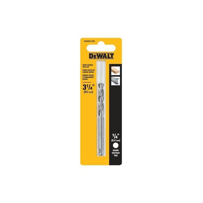 Mèche pilote à changement rapide 1/4" x 3-1/4"