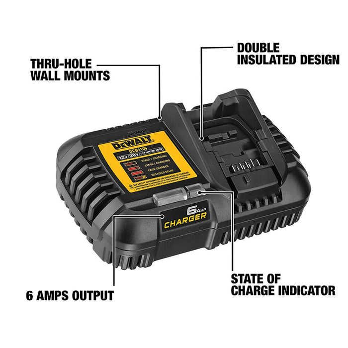 Chargeur rapide 6 Ah 12V/20V MAX