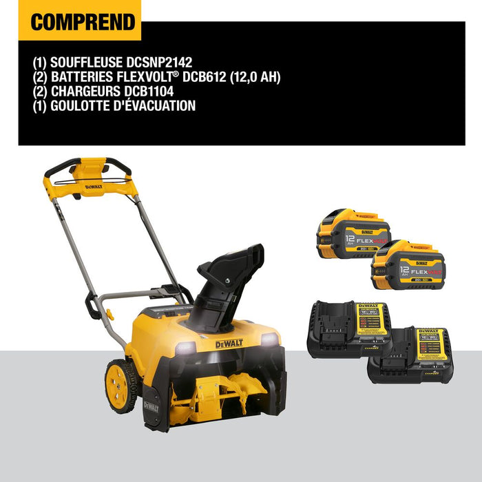 Ens. souffleuse à neige 60V MAX* - Dewalt
