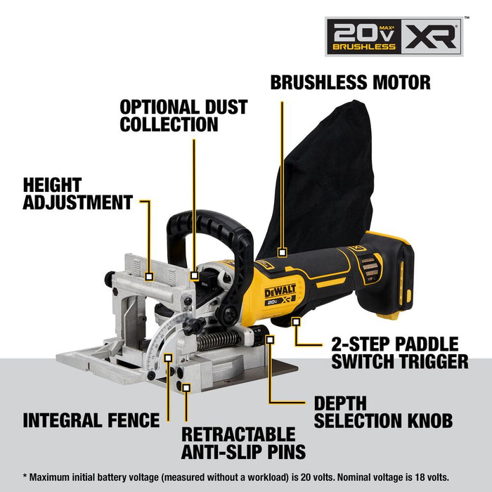 Biscuiteuse 20V Max XR - Outil seul