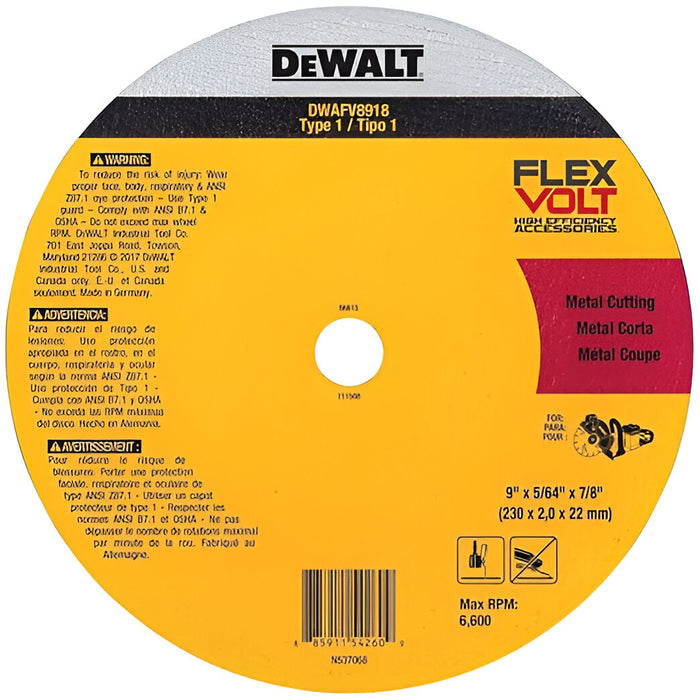 Meule pour métal 9" FLEXVOLT