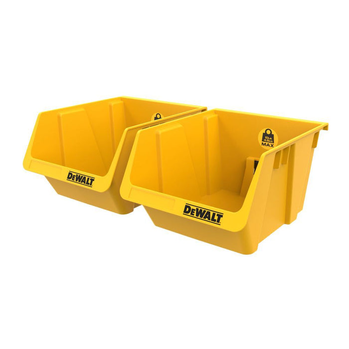 Ensemble de 2 bacs de plastique sur rails