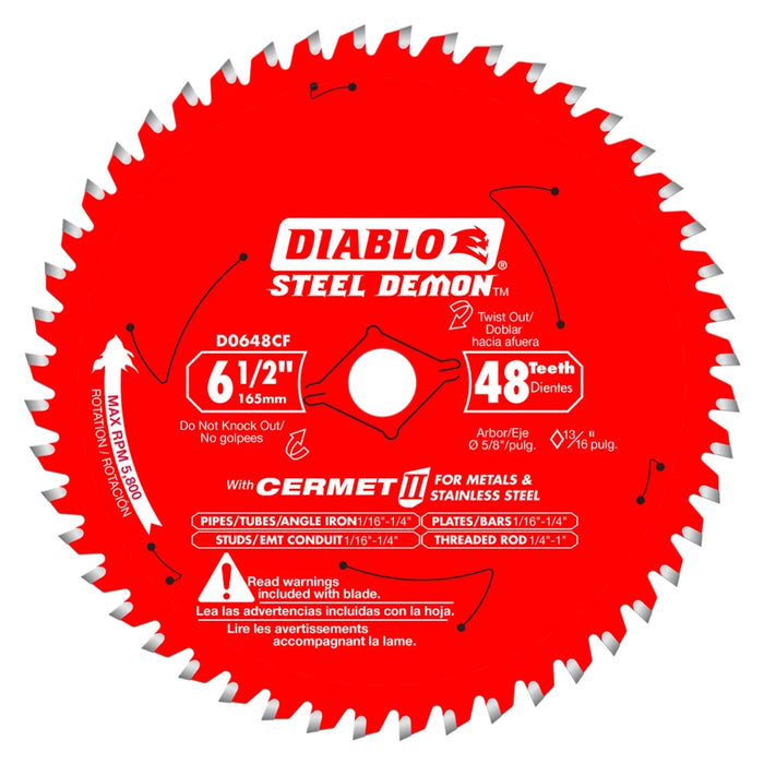 Lame à métal CERMET II pour scie circulaire (6-1/2" - 48 dents)