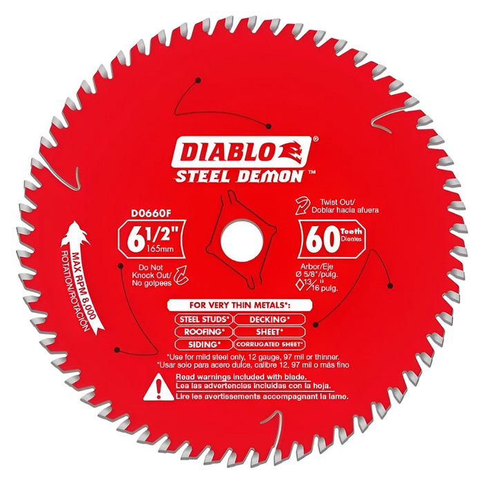 Lame à métal fin pour scie circulaire (6-1/2" - 60 dents)