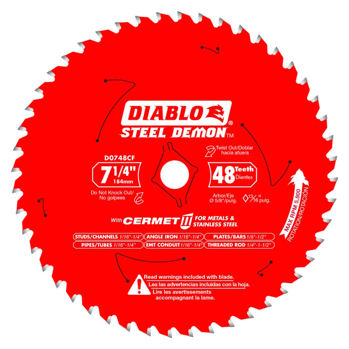 Lame à métal CERMET II pour scie circulaire (7-1/4" - 48 dents)