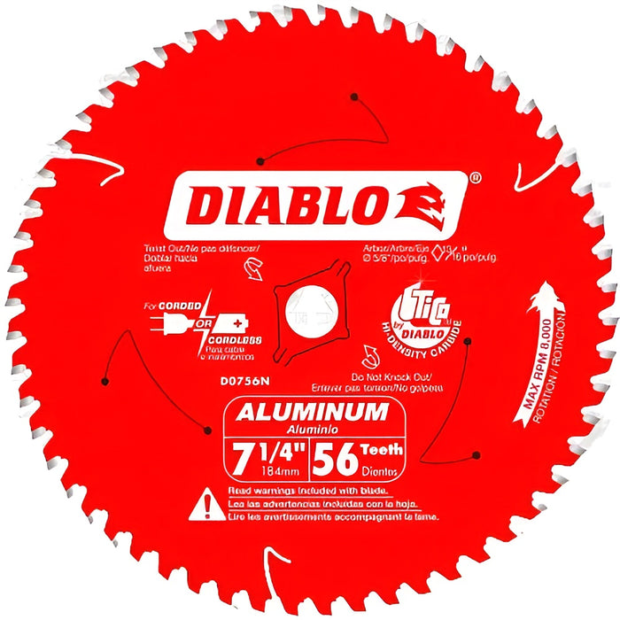 Lame à aluminium pour scie circulaire (7-1/4" - 56 dents)