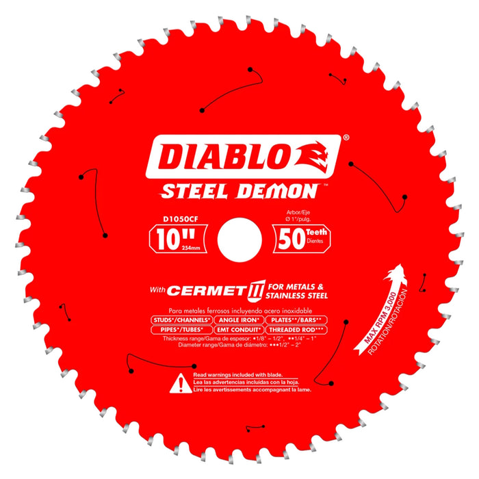 Lame de scie à tronçonner pour métal CERMET II (10" - 50 dents)