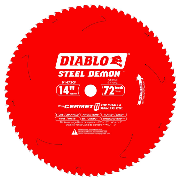 Lame de scie à tronçonner pour métal CERMET II (14" - 72 dents)