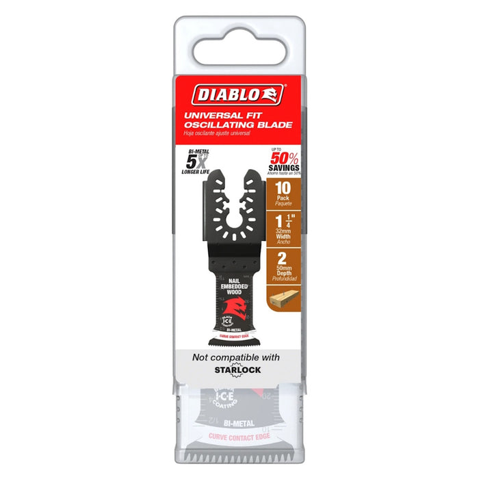 Lame bimétallique pour coupe de bois 1-1/4" - Paquet de 10
