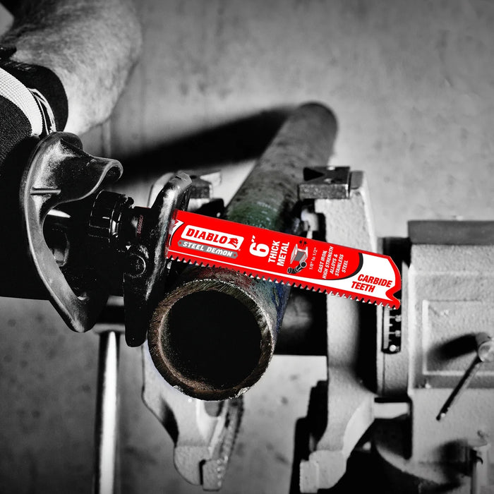 Ensemble de 3 lames pour scie alternative 6" pour métal épais