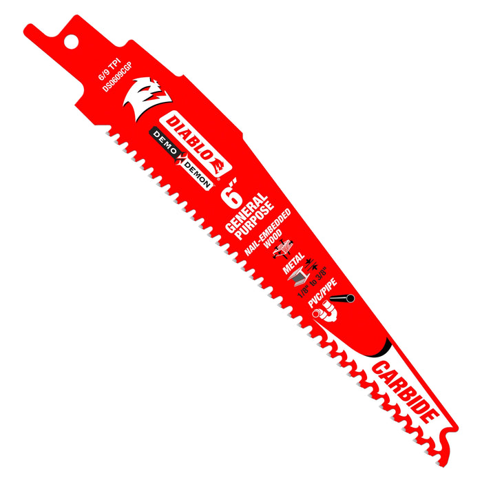 Lame pour scie alternative de 6" en carbure pour usage général