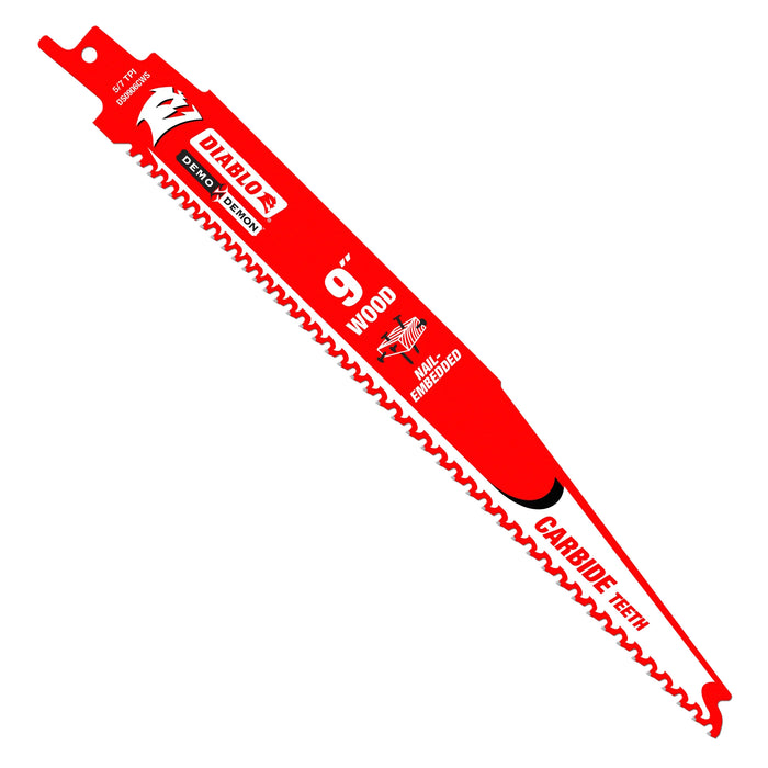 Lame pour scie alternative de 9" en carbure pour bois avec clous