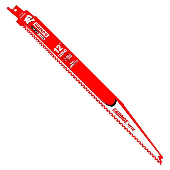 Lame pour scie alternative de 12" en carbure pour bois avec clous