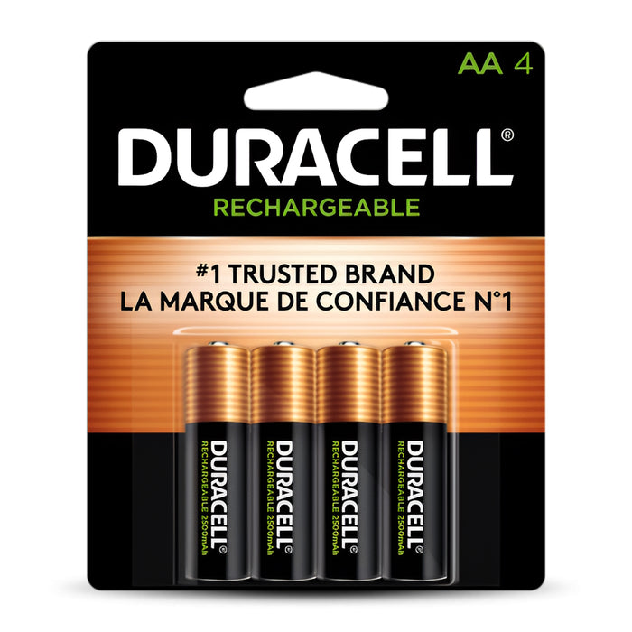 Piles rechargeables Duracell AA  - Paquet de 4