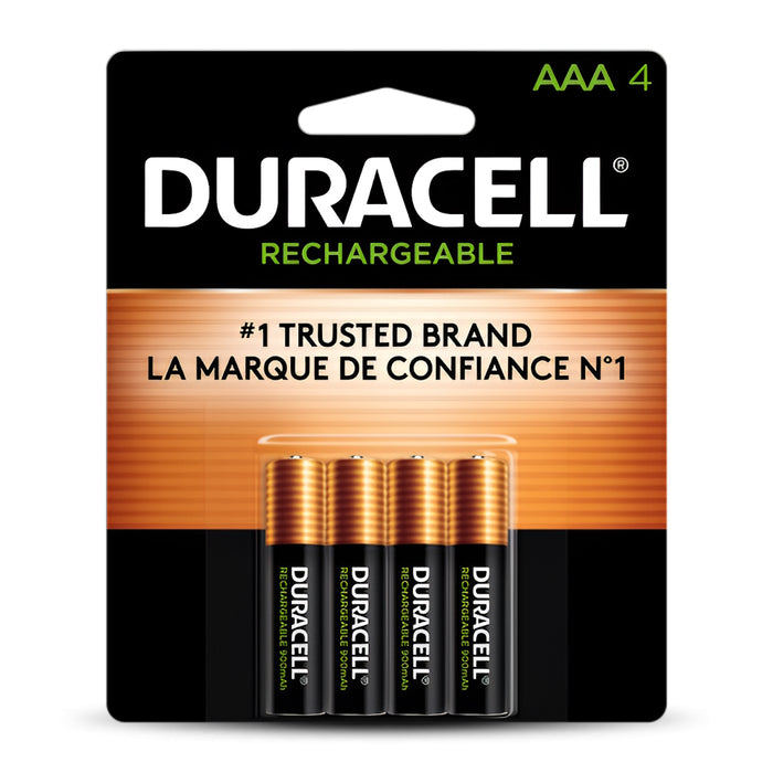 Piles rechargeables Duracell AAA - Paquet de 4