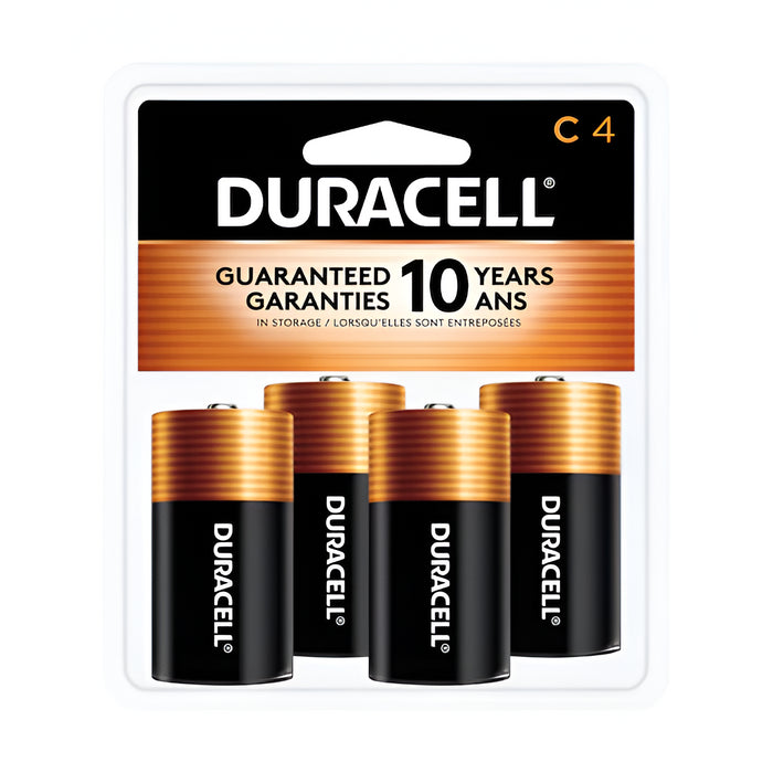 Piles Coppertop Duracell C - Paquet de 4